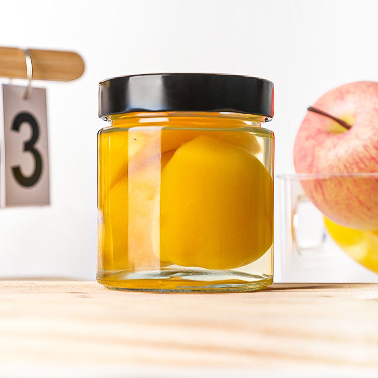 Food Packaging 4oz 6oz 9oz 13oz 17oz clear Glass Cap Bottles Full Set Frosted Glass Jar with Metal Lid